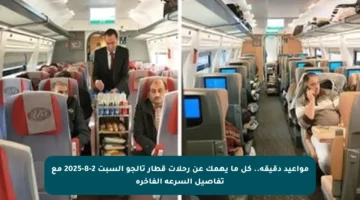 مواعيد دقيقة.. كل ما يهمك عن رحلات قطار تالجو السبت 2-8-2025 مع تفاصيل السرعة الفاخرة